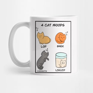 4 cat moods Mug